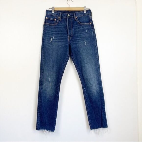 Levi's Denim - Levi’s 501 High Rise Distressed Raw hem 100% cotton jean Size 27